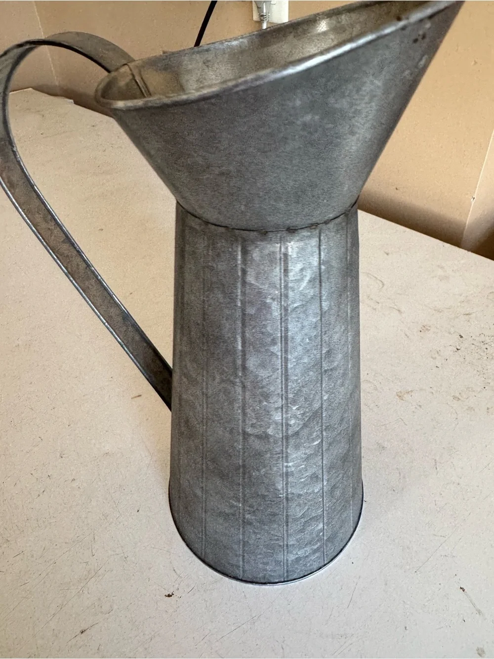 Galvanized Metal Watering Pitcher - Silver Ashland Springs Printemps Container